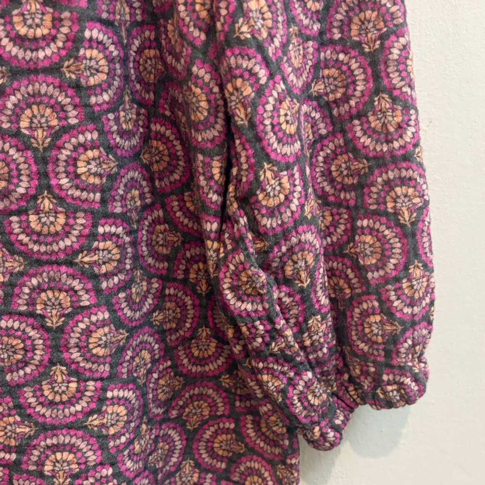 Marine Layer Multicolor Pattern Top Large Button … - image 7